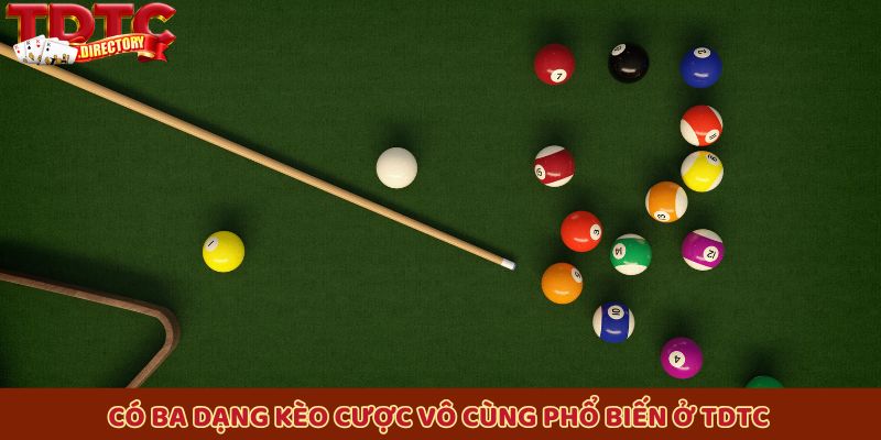Có ba dạng kèo cược vô cùng phổ biến ở TDTC